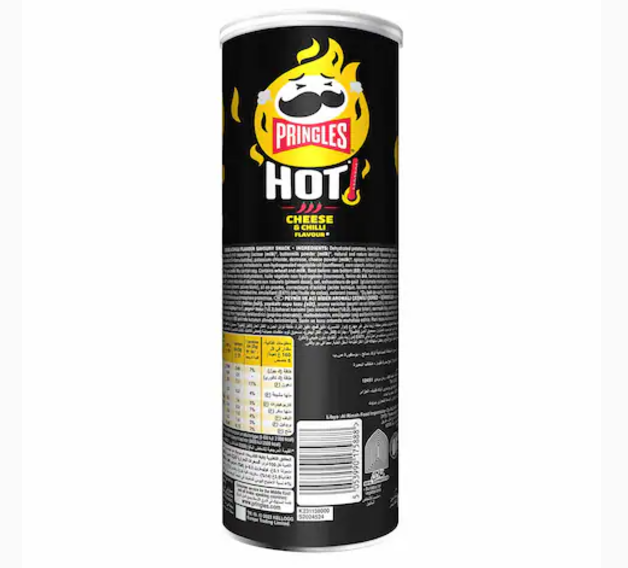 Pringles Hot Cheese And Chilli Flavour Potato Chips 160g