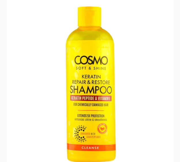 Cosmo Soft & Shine Keratin Repair And Restore Shampoo Clear 480ml