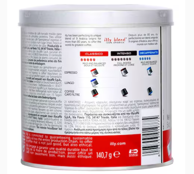 Illy Blend Classico Roast Espresso Coffee 21 Capsules 140.7g