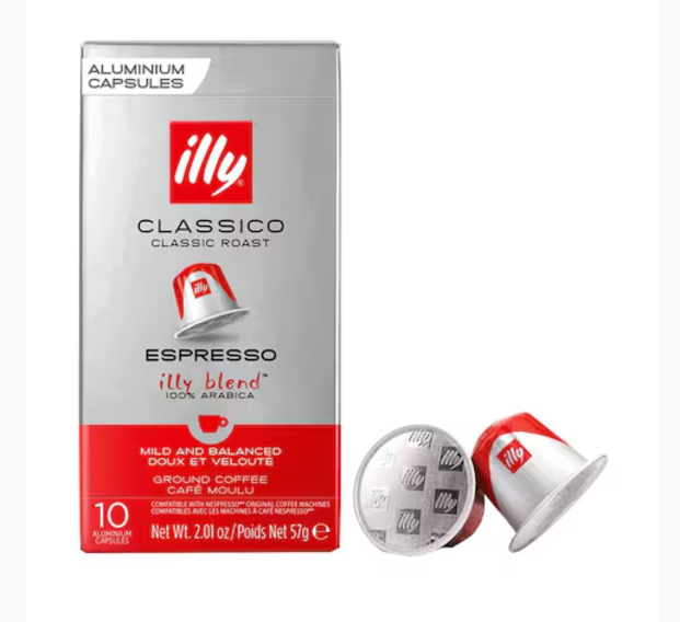 Illy Classico Classic Roast Espresso Ground Coffee 10 Capsules