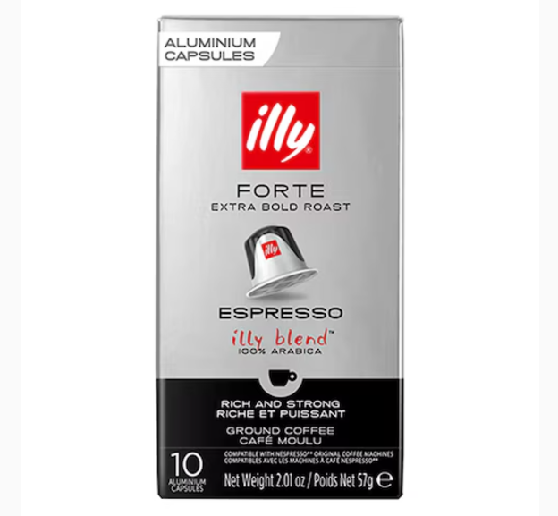Illy Forte Extra Bold Roast Espresso Coffee 10 Capsules