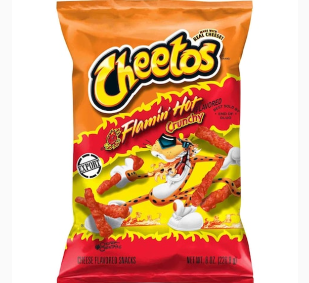 Cheetos Crunchy Flamin Hot Cheese Snacks 226g
