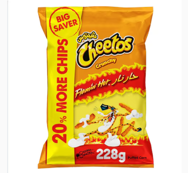 Cheetos Crunchy Flaming Hot 228g