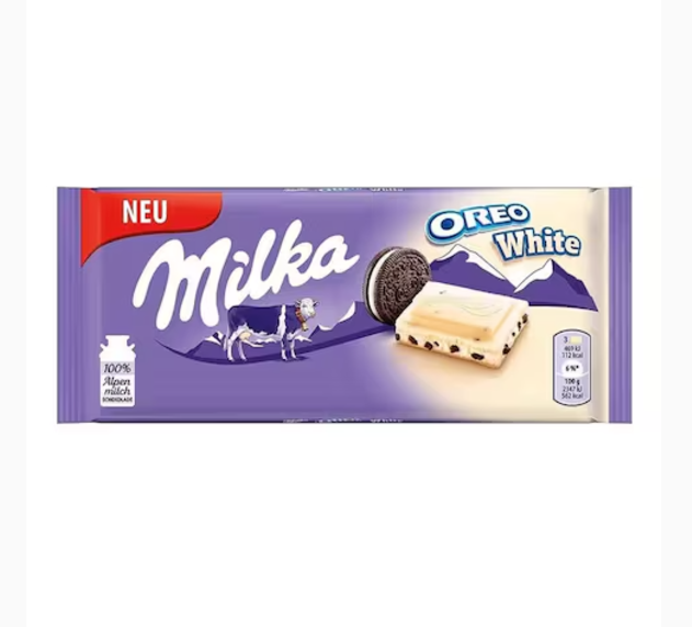 Milka Oreo White Milk Chocolate Bar 100g