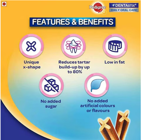 Pedigree Denta Stix Dog Treats Medium Breed 7 Sticks 180g