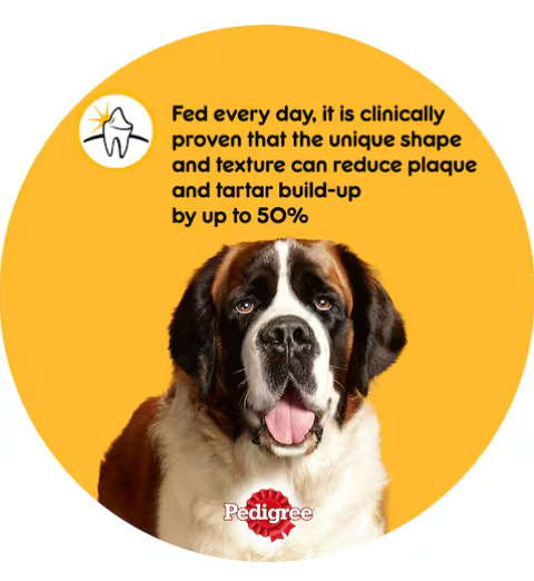 Pedigree Dentastix Large Breed Dog Treats 270g Pack of 7