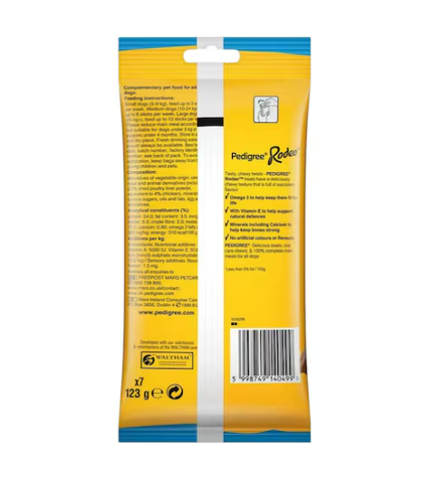 Pedigree Rodeo Duos Chicken Flavour Sticks Dog Food 123g