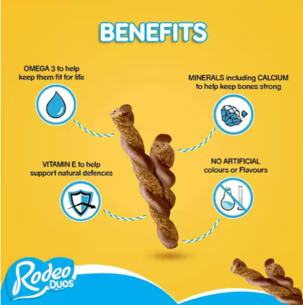 Pedigree Rodeo Duos Chicken Flavour Sticks Dog Food 123g
