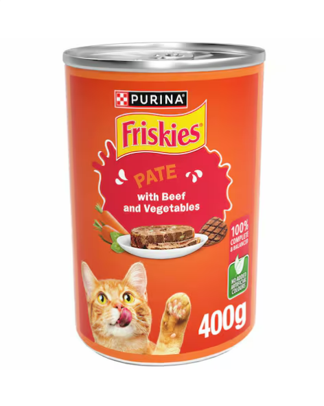 Purina Friskies Wet Cat Food Beef And Vegetables In Chunkpound 400g