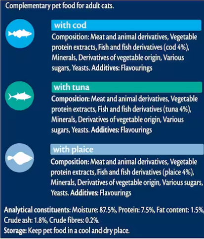 Felix Soup Tender Strips with Cod Tuna Plaice 48g Pack of 6