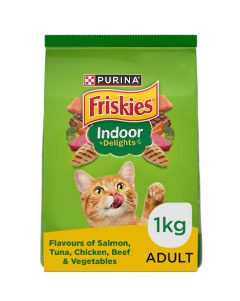 Purina Friskies Cat Food Indoor Delights Dry Cat Food 1kg