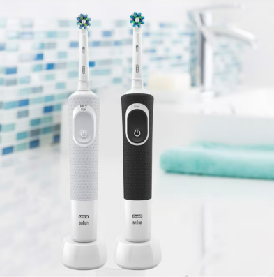 Oral-B Vitality D100 Black And White 1+1 Free Bundle