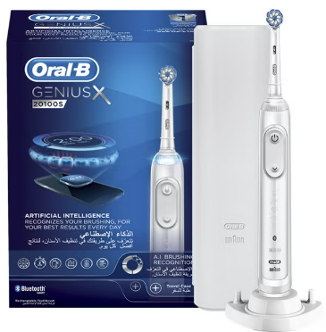 Oral-B GeniusX 20100S Rechargeable Artificial Intelligence Toothbrush - White