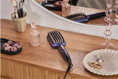 Philips Heated Straightening Brush Blue/Rose Gold