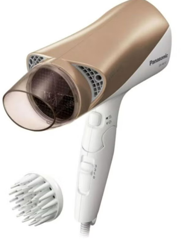 Panasonic 3-Air Flow Setting Hair Dryer With Nozzle Brown/White