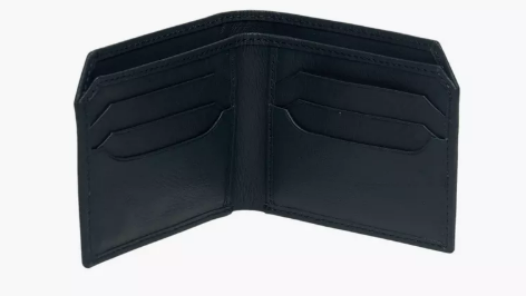 Mens - Splash Textured Bi-Fold Leather Wallet