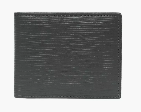 Mens - Splash Textured Bi-Fold Leather Wallet