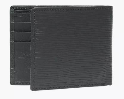 Mens - Splash Textured Bi-Fold Leather Wallet