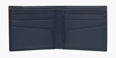 Mens - Splash Colourblock Bi-Fold Leather Wallet