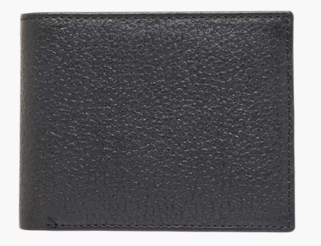 Mens - Splash Textured Bi-Fold Leather Wallet