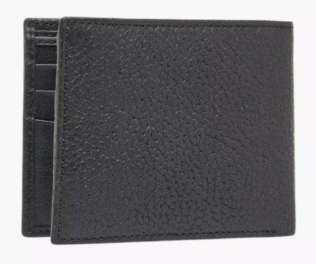 Mens - Splash Textured Bi-Fold Leather Wallet