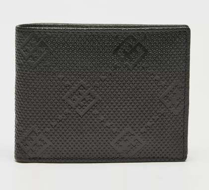 Mens - Splash Textured Bi-Fold Leather Wallet