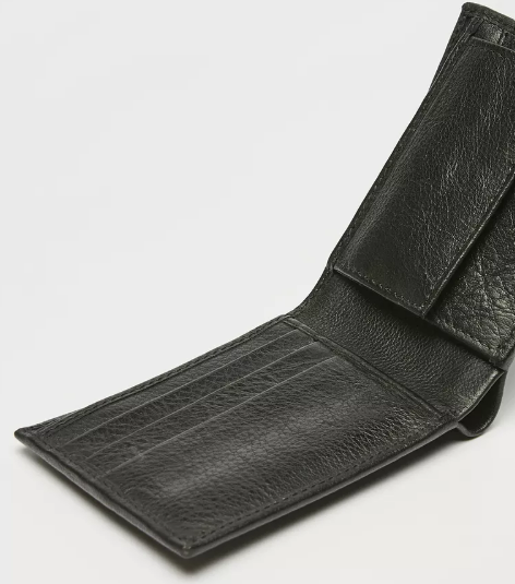 Mens - Splash Textured Bi-Fold Leather Wallet