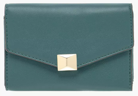 Sasha Textured Bi-Fold Wallet with Flap Closure
