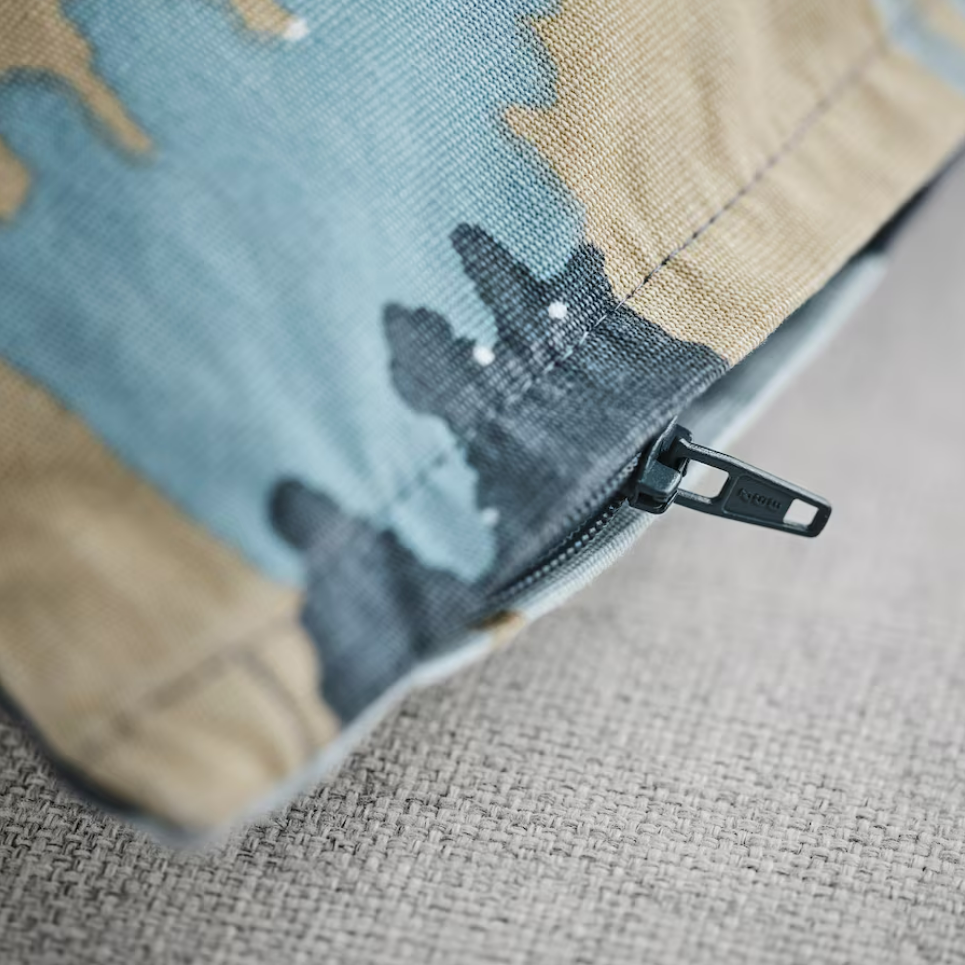 IKEA Cushion Cover - White/Dark Blue
