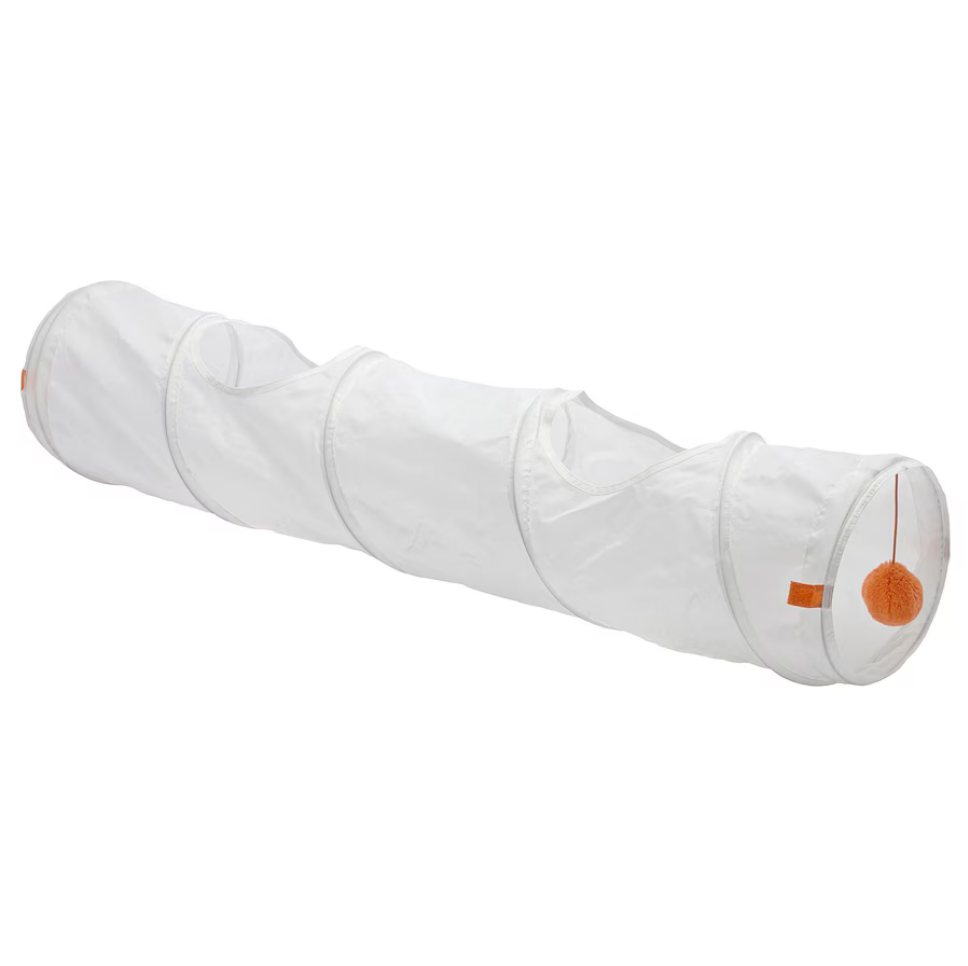 IKEA Play tunnel for cat - white/orange