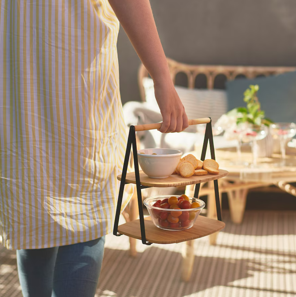IKEA Serving Tray - Bamboo/Black