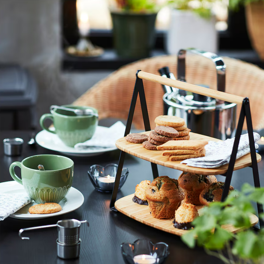 IKEA Serving Tray - Bamboo/Black