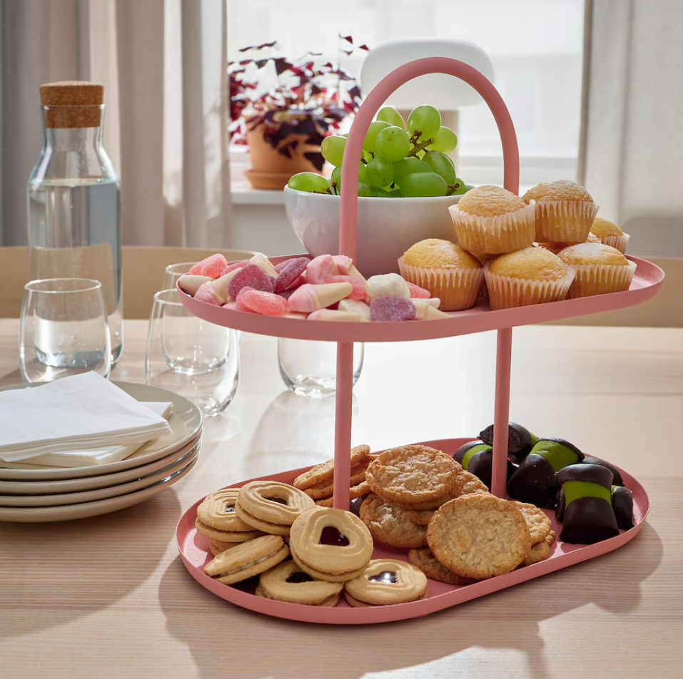 IKEA Serving Stand - Two Tiers - Pink