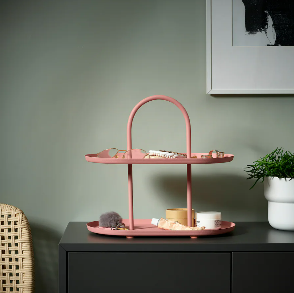 IKEA Serving Stand - Two Tiers - Pink