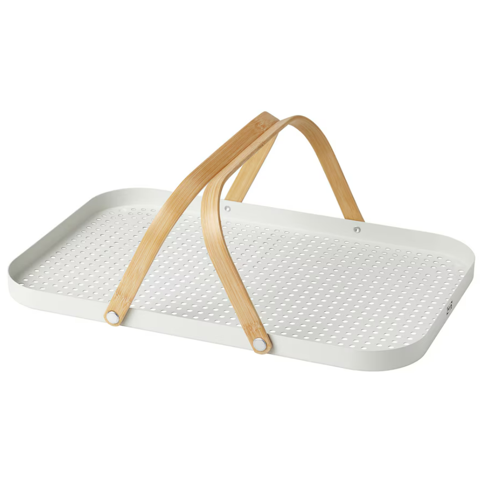 IKEA Tray with Handle - Bamboo/White