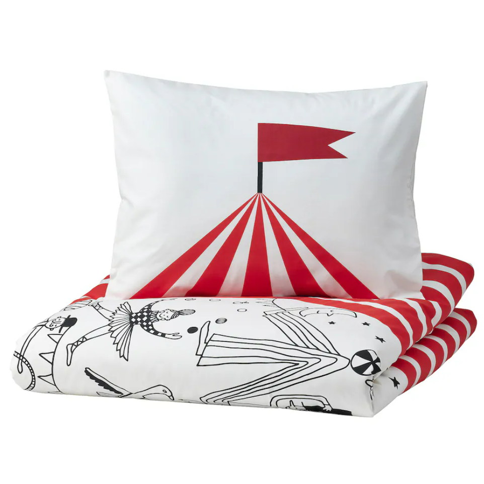 IKEA Duvet Cover & Pillowcase - Circus Pattern