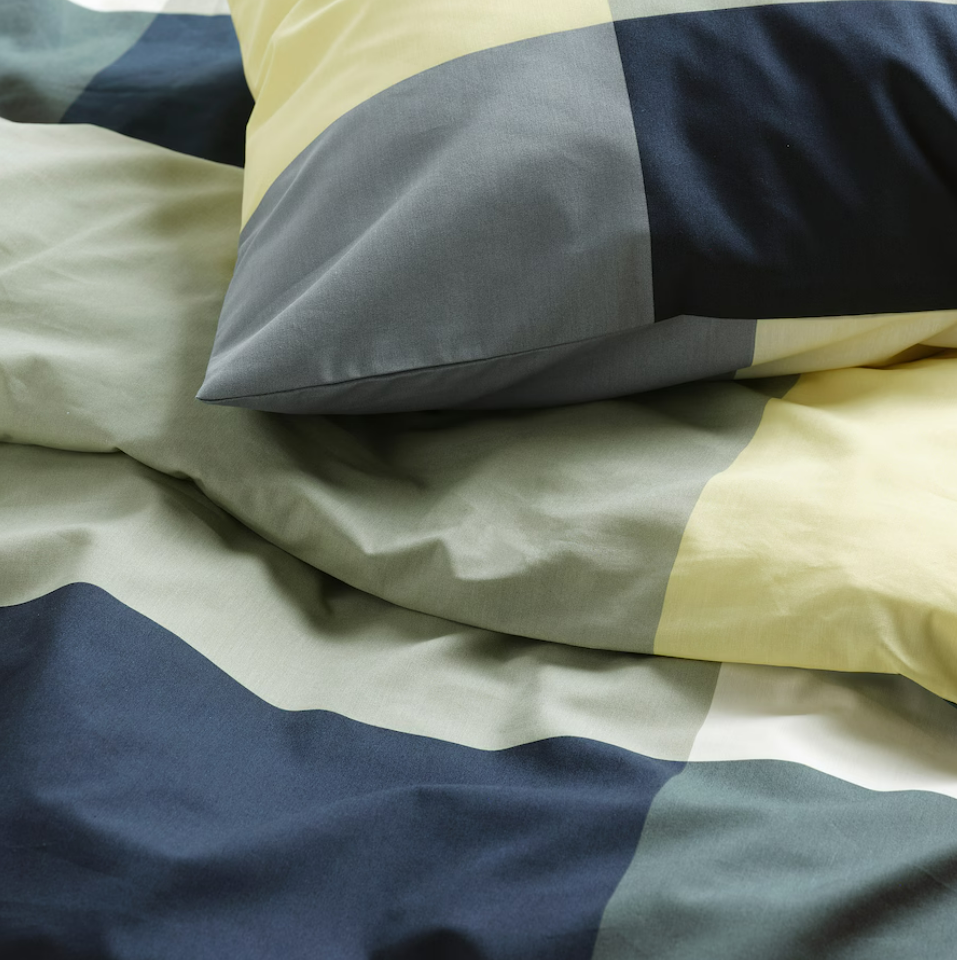IKEA Duvet Cover & Pillowcase - Green/Multicolour