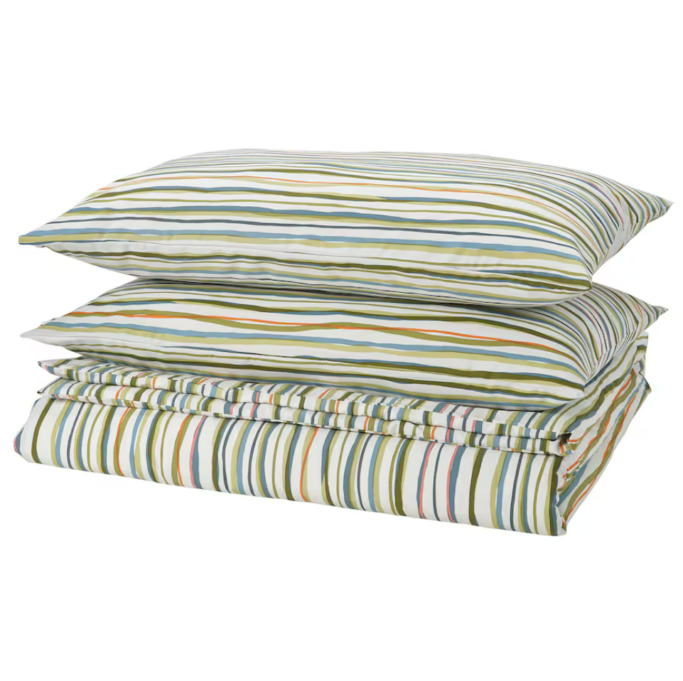 IKEA Duvet Cover & Pillowcase - Multicolour/Striped