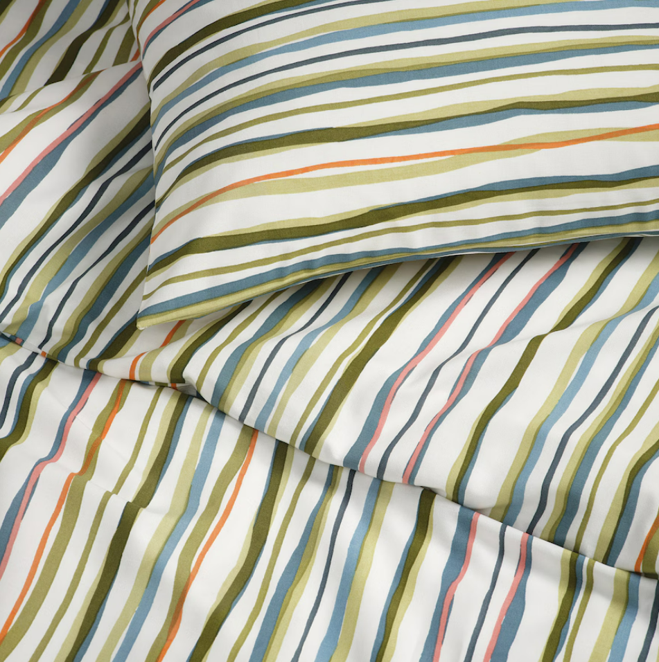 IKEA Duvet Cover & Pillowcase - Multicolour/Striped
