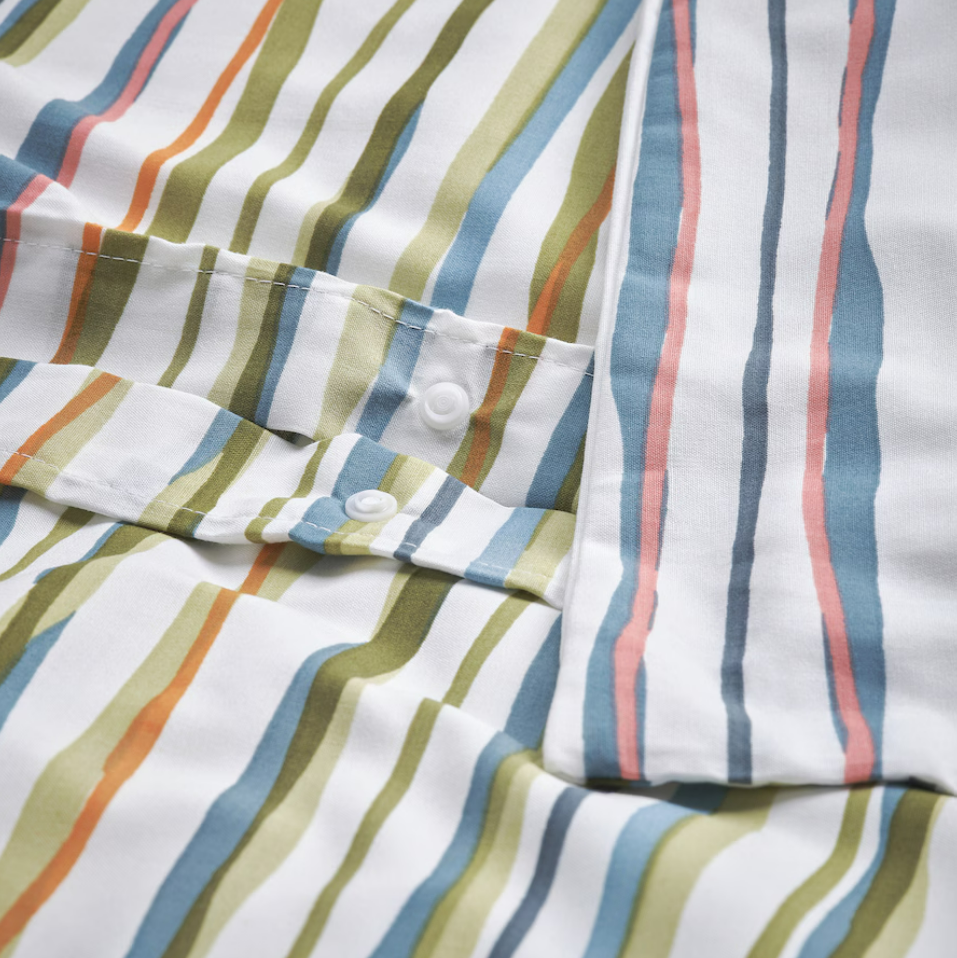 IKEA Duvet Cover & Pillowcase - Multicolour/Striped