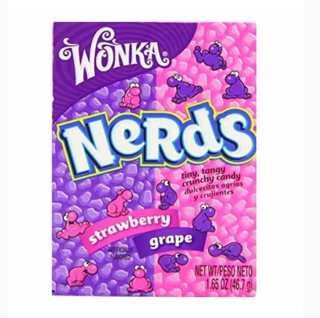 Wonka Nerds Strawberry And Grape Candy 47g