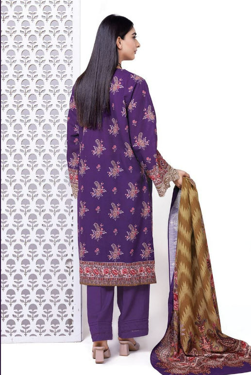 Khaadi Embroidered Khaddar Fabrics 3 Piece
