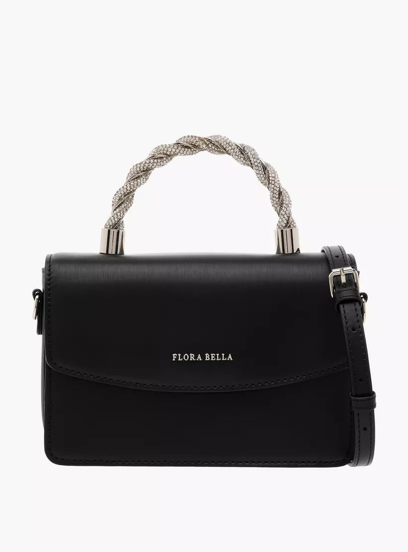 Flora Bella Satchel Bag with Detachable Strap and Magnetic Closure