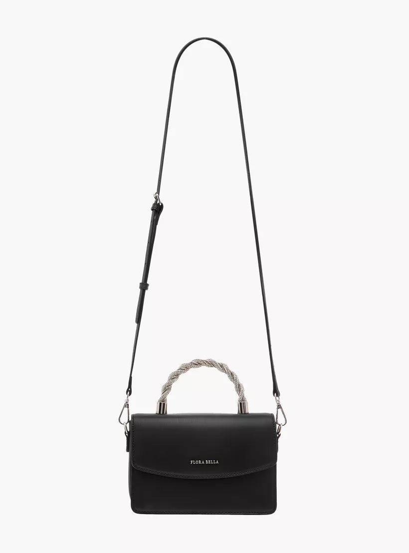 Flora Bella Satchel Bag with Detachable Strap and Magnetic Closure