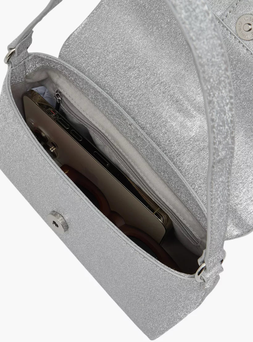 Flora Bella Textured Shoulder Bag with Magnetic Button Closure