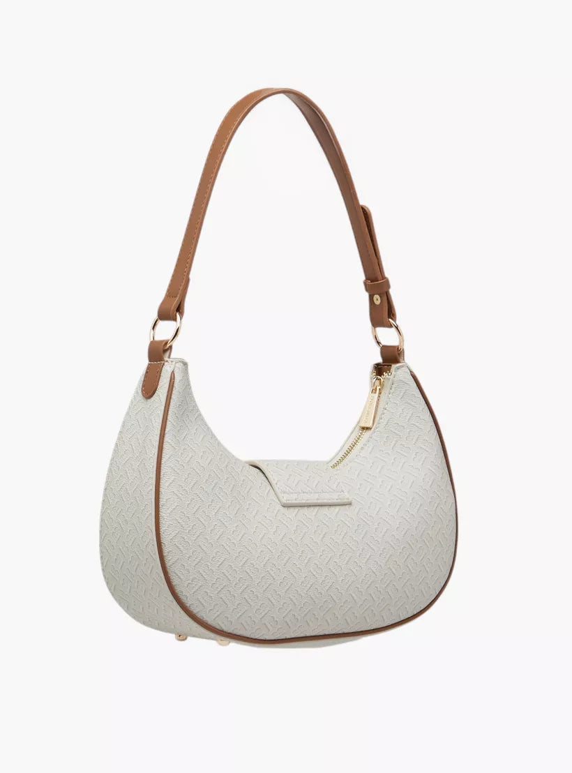 Flora Bella Monogram Print Shoulder Bag with Detachable Strap