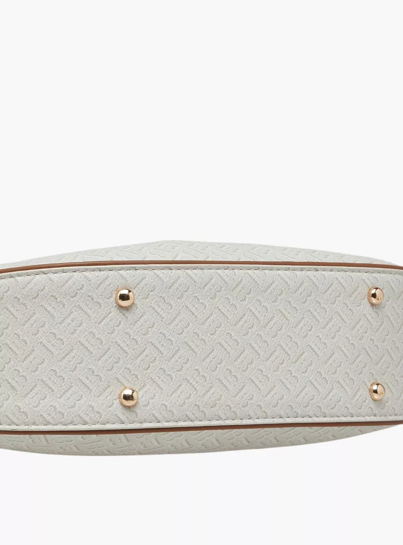 Flora Bella Monogram Print Shoulder Bag with Detachable Strap