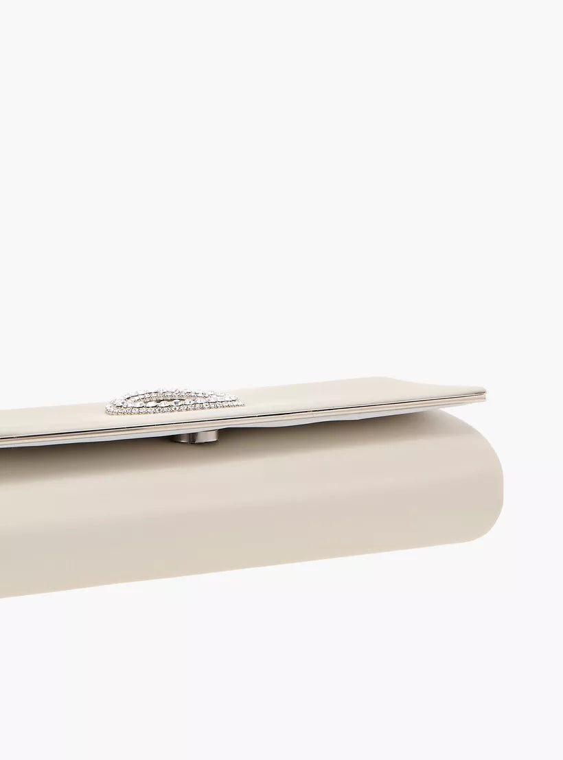 Flora Bella Clutch with Button Closure and Chain Strap