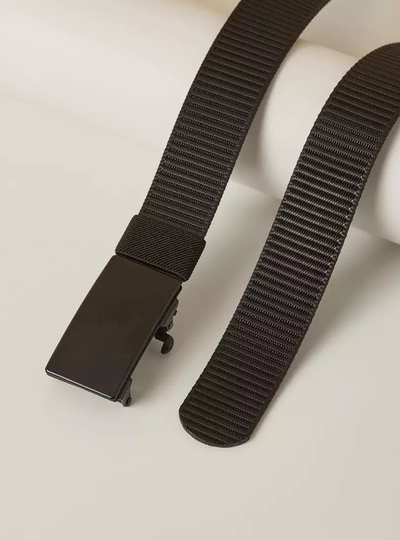 Max Textured Belt with Box Buckle Closure