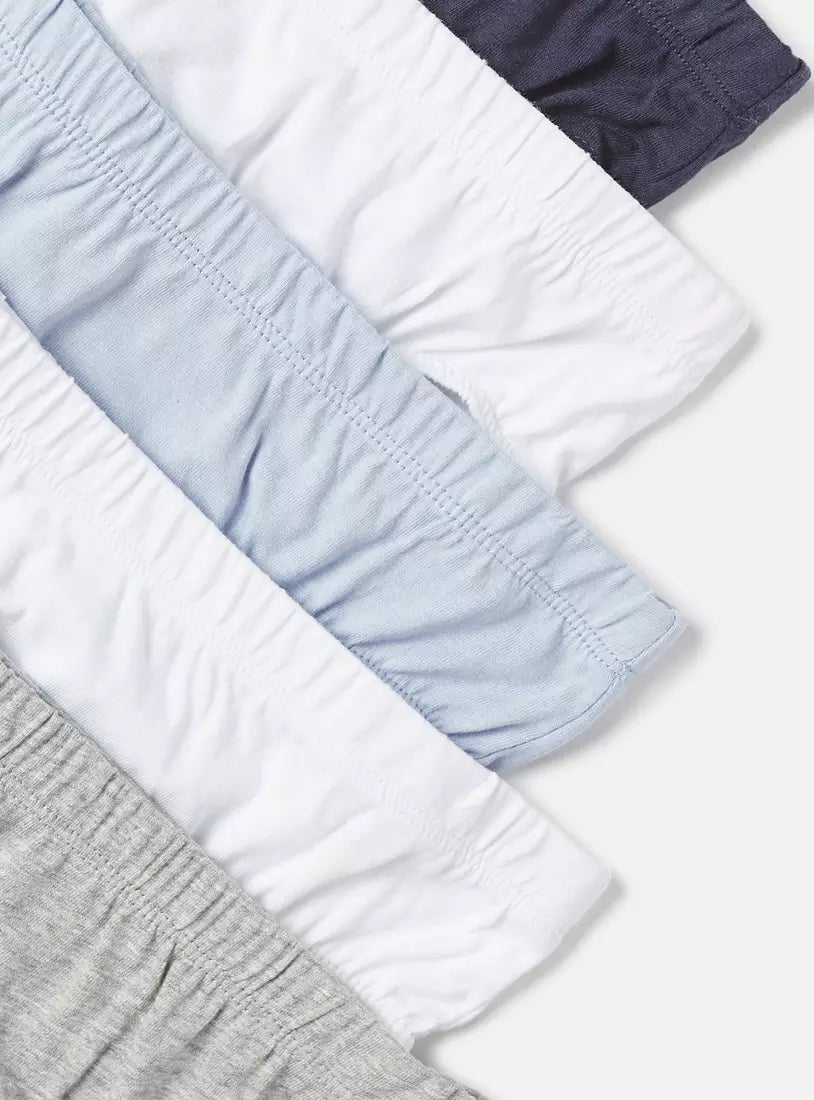 Max Pack of 5 - Plain Briefs with Elasticised Waistband